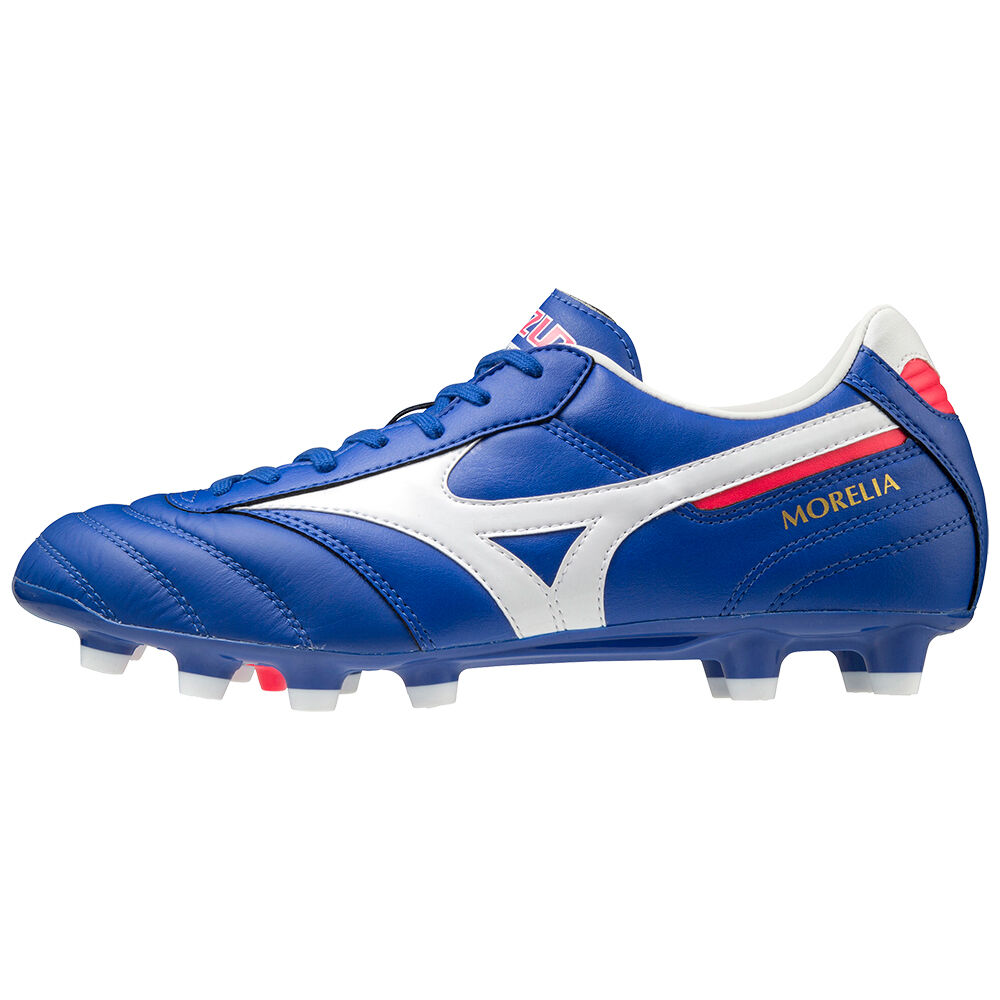 Botas de Futbol Mizuno Morelia II Pro Hombre Azules/Blancas España YWAV-58430